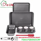 5pc Metal Non-Stick Toaster Oven Bakeware Set With Silicone Spatula and Paper Cups