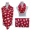 greek Red White Animal Elephant Infinity Scarf Circle Scarves Ring DST Delta Sigma Theta Scarf Inspired gift
