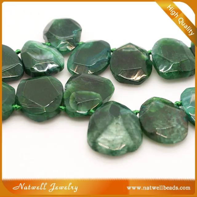 green agate beads