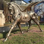 Art life size vivid animal decors bronze abstract horse sculpture