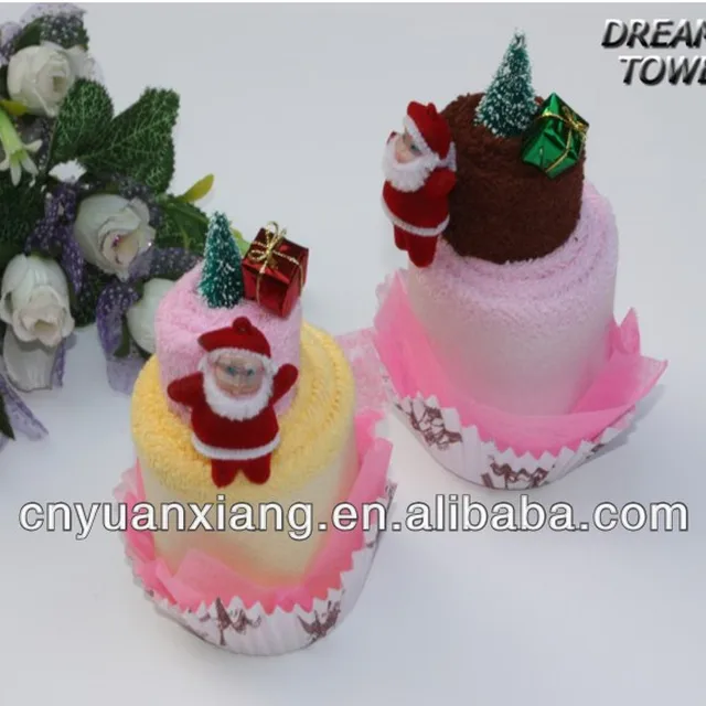 fashion design towel gift mini christmas cake