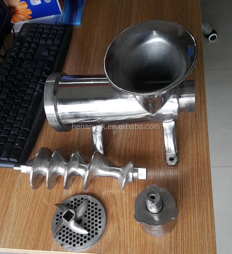 HZ32 304 Stainless Steel Mincer Manual Pully Meat Grinder  Sausage Filler For Dogs or Animals People Kitchen Use as Nutritions