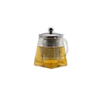 Glass Tea Pot Kettle With Strainer And Infuser For Loose Leaf Blooming Flowering Iced Herbal Tea Stovetop Safe Tea Maker