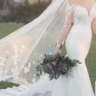 Long Sleeve Mermaid Lace Sweetheart Wedding Dress