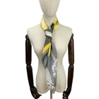 Customized 100% polyester silk scarf for women's fashion with Muslim headscarf