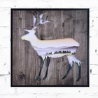Art Wood Frame Art Hot Selling 3D Stag Wood Art Painting With Frame