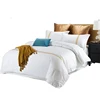 White patterned hotel linens embroidered bed quilt cover set