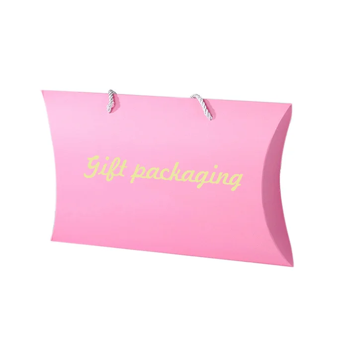 pink paper pillow box