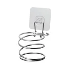 Bathroom rack storage support hot sale simple style stainless steel adhesive hair dryer holder