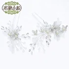Wholesale Bridal Crystal Hair Accessories Jewelry Wedding Flower Pearl Hair Pin