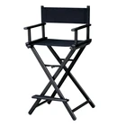 Top sale Light weight Aluminum Folding Black Makeup chair goods in stock