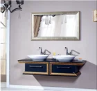Wall mounted above counter ceramic double sink bathroom vanity suit