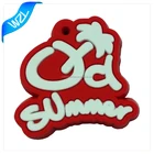 Customized 2D car logo shaped Rubber soft PVC keychains