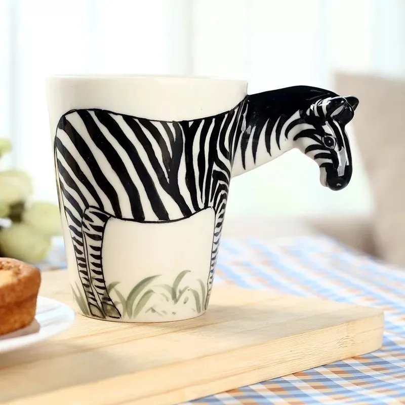 3d animal cup, ceramic animal hand painting ceramic mug,coffee mug
