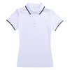 Hot sale summer custom bulk cheap white blank ladies polo shirt