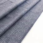 Warehouse stock lot :yarn dyed plaid cotton wool polyester woven fabric for fall jacket