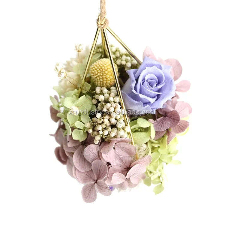 handmade hanging metal with preserved flower kids room decor