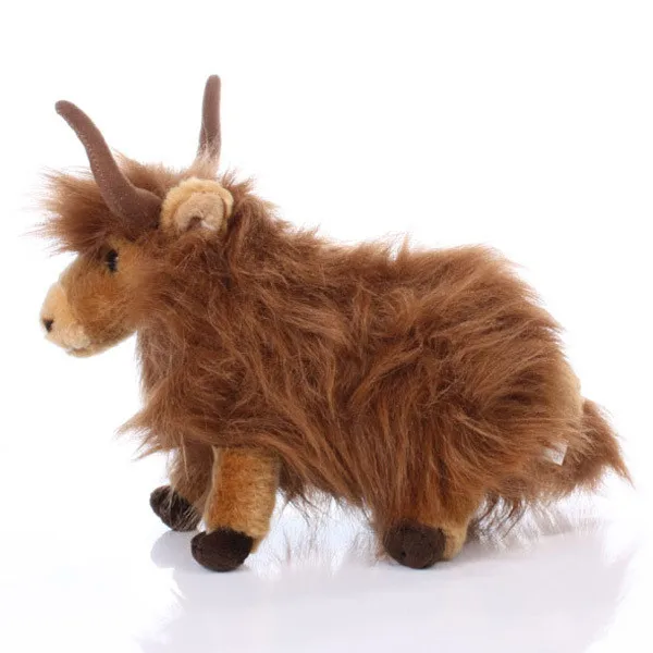 Simulation Plush Animal Oem Factory Long Fur Wild Ox Plush Toy Stuffed