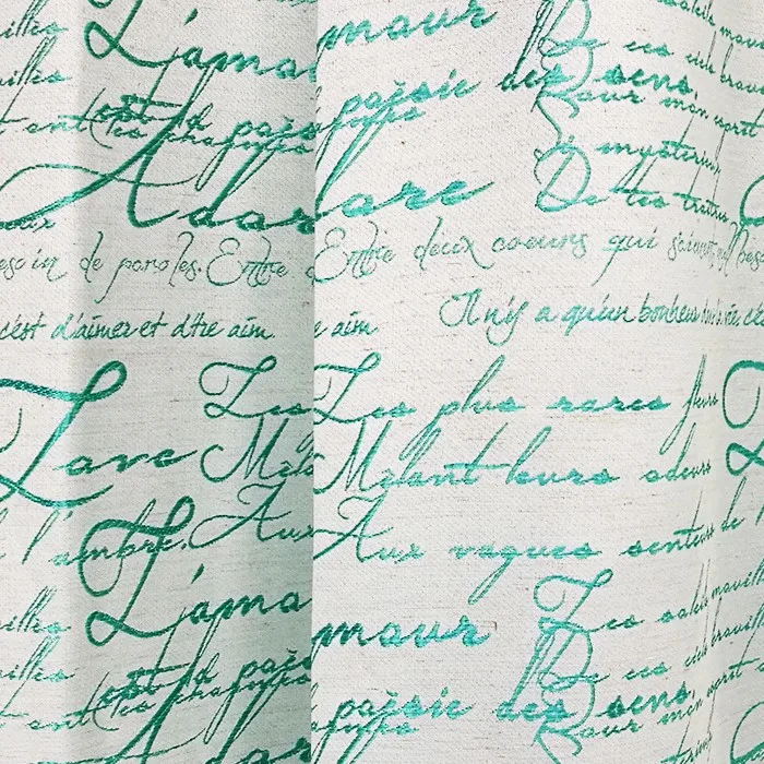 Custom British Letter Jacquard Hookless Shower Curtain for Hotel,Bath room