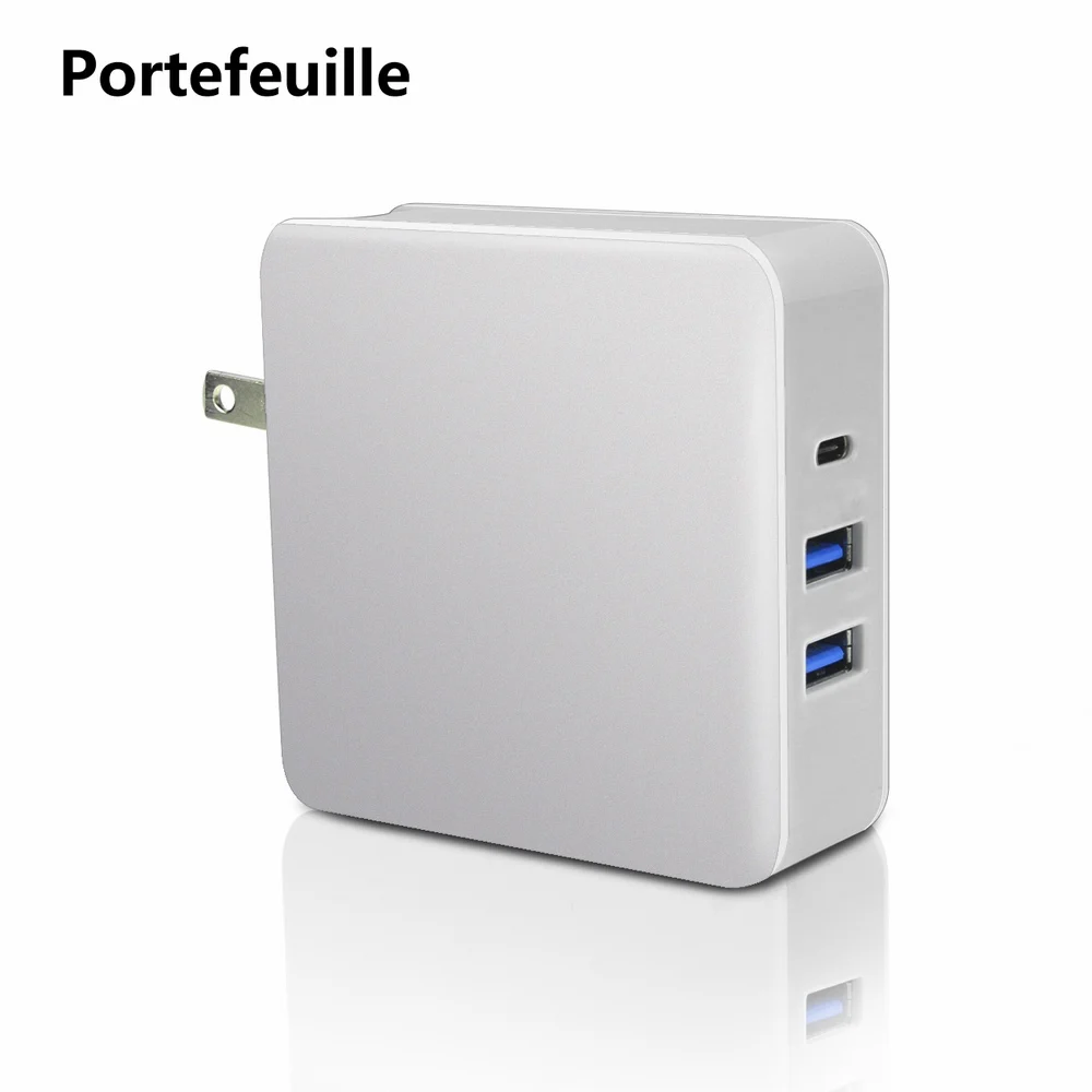 Portefeuille Universal 65W USB PD Power Home Wall Travel Charger Adapter Type-C Intelligent Quick Charge For iPhone iPad Macbook (1)
