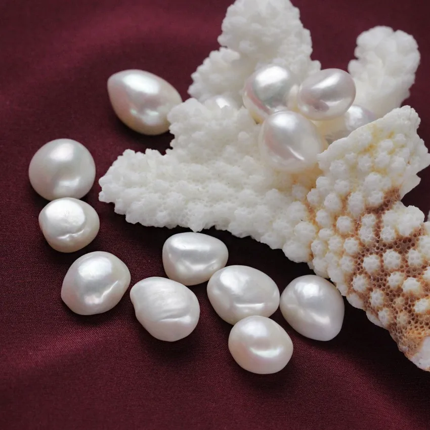 12mm Aaa Grade Natural Genuine Freshwater Baroque Loose Pearls In Bulk