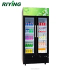 488 Liters 2 Glass Door Commercial Display Showcase Fridge Refrigerator for Drinks