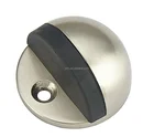 Stainless steel safety door stop metal door holder contemporary style heavy duty brushed finish door stopper