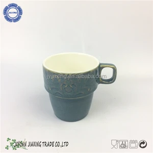 hot sell coffee ceramic mug cup,wholesale reactive embossed