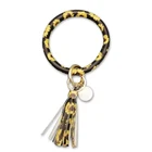 Silicone Leather Rubber Bracelet Keychain