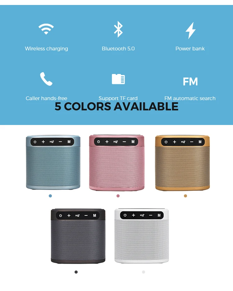 2019 Best Potable Bluetooths Speaker with wireless charger Portable Super Bass Bluetooths Speaker - ANKUX.COM