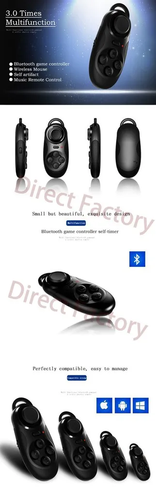 VR SHINECON Moke Plastic Version google cardboard VR 3D Glasses+ Bluetooth Wireless Mouse gamepad + 8GB 3DGame with package