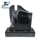 China Black Granite Angel Grave Funeral Monuments Tombstone