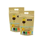 professional wholesale with window ziplock food stand up pouch packing kraft paper bag