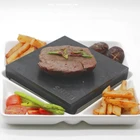 Basalt Steak Grill PlateVision Grills Dual Purpose 100% Natural Lava Cooking Stone Heat Diffuser (Large)