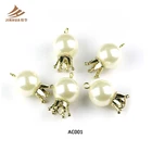Crown Trim Pearl Pendant Accessories For Woman Sweater
