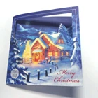Cute funny handmade paper led light up greeting Christmas cards with button