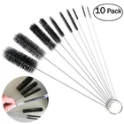 10pcs Nylon Tube Brushes Kit Nylon Skinny Pipe Tube Cleaner Set for Drinking Straws / Glasses / Keyboards / Jewelry Cleaning