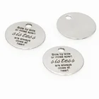 Sister charm Side by side or miles apart sisters are always close at heart Stainless steel message Charm pendant 20mm