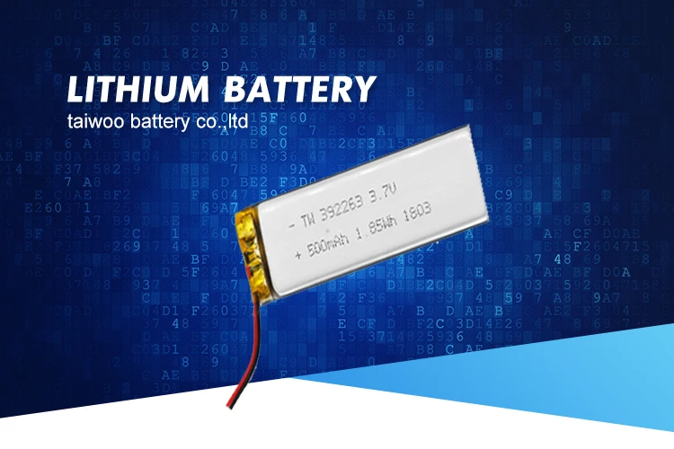 3 7v 500mah Lithium Li Ion Polymer Battery 392263 Li Ion Li Polymer