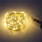 Rechargeable usb diy decoration 2m 5m 10m christmas micro RGB Electric fairy Led strings lights for tree tents