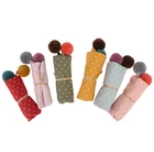 Fashion Triangle Scarf Pattern Scarf Cheap Fashion Baby Scarves Triangle Ball Children Scarf