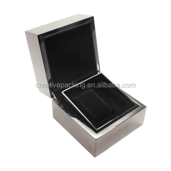 classic black wooden single watch gift box for watch