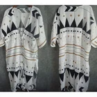 OEM hot sale beachwear 100% chiffon beach kaftans Bohemian dress for women