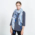 Custom Printed Silk Cotton Scarf For Ladies