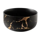 Restaurant round cereal bowl personalized unique ceramic marble decorative salad bowls