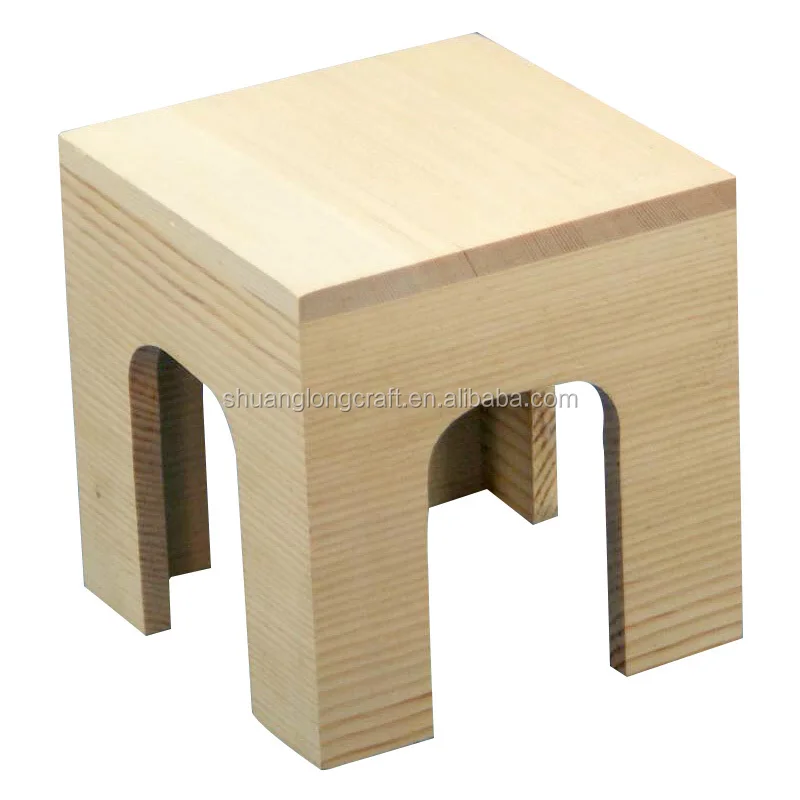 hot sale cheap mini vintage decorative wooden footstool