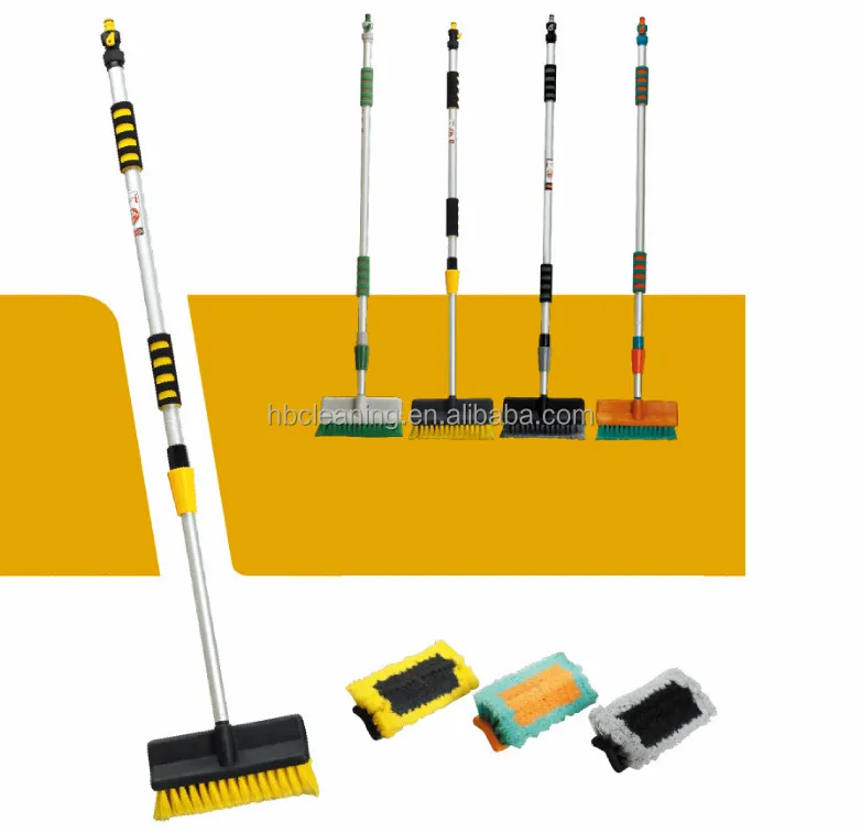 China telescopic car wash brush, car wash broom with long handle, View
