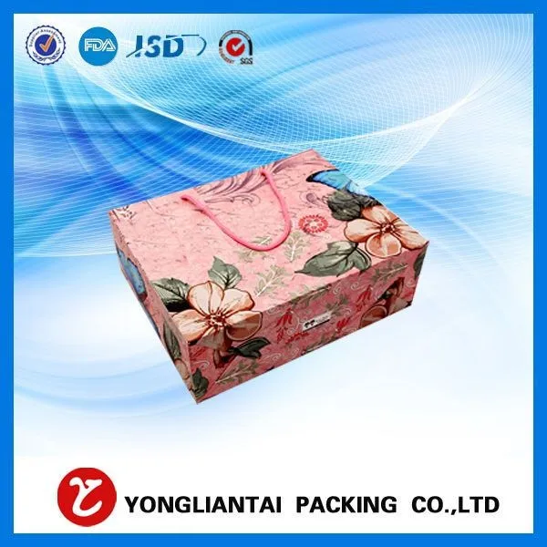 flowers design recycle shopping paper gift bag
