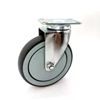 6 inch 150mm Medium Duty Thermoplastic Rubber TPR Caster Wheel For Trolley