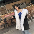 Super September hot sale Attractive Design Nature Raccoon Collar Parka Fur Women